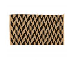Tapis rectangulaire Marne 60x110 cm en coton jute bicolore