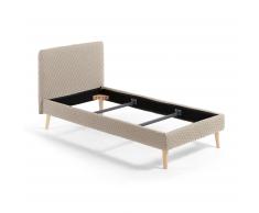 Lit Dyla rembour 90x190 cm beige