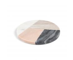 Dessous de plat rond Bradney marbre multicolore