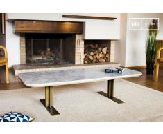 Table basse scandinave en marbre Carrera