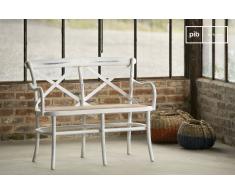 Banc en bois Pampelune Blanc