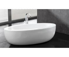Baignoire ilot ovale design blanche Basilia