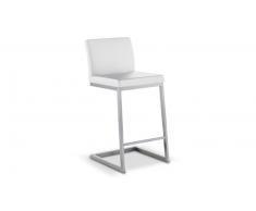Tabouret de cuisine en inox brossé, hauteur d'assise 65cm - Collby