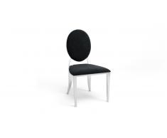 Chaise médaillon en velours style baroque - Palmyr