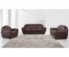 Salon club en microfibre - Jazzy - canapé 3 places + 2 pl + fauteuil