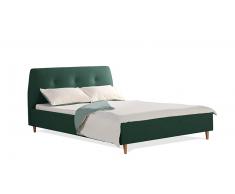 Lit velours capitonné design 160 x 200 - Zalaris