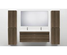 Meuble salle de bain design double vasque 144 cm Giovanna