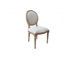 Chaise médaillon Louis XVI revêtement tissu - Vienna