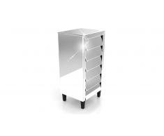 Chiffonnier miroir design avec 6 tiroirs - Inesia