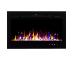 Cheminée électrique encastrable 90 cm - Kamin Black NICE 36