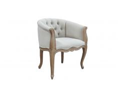 Fauteuil cabriolet capitonné style classique - Garry