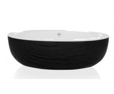 Baignoire îlot ovale design extérieur noir Basilia