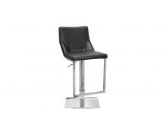 Tabouret contemporain en simili cuir, assise 59/80 cm - Greta