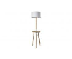 Lampadaire bois avec chargeur induction - Hirske