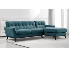 Canapé d'angle capitonné style scandinave en tissu - Stockolm