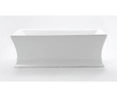 Baignoire îlot rectangulaire blanche Cosma Solde
