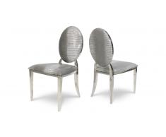 Chaise médaillon baroque design Palmyr
