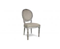 Chaise médaillon revêtement tissu - Tage