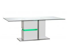 Table de salle à manger en verre avec éclairage Led - Cross