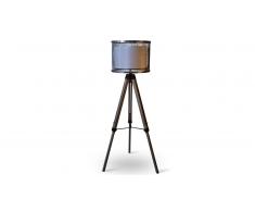 Lampadaire tripod de style industriel en métal - Jery