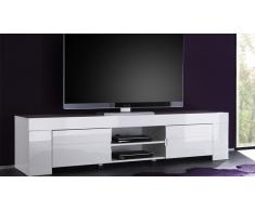 Meuble TV design laqué blanc 190 cm Magao