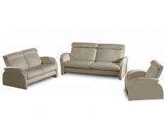 Salon cuir relax - Napolia - canapé 3 places + 2 places + fauteuil