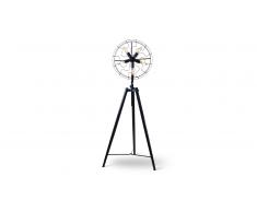 Lampadaire ventilateur industriel en métal 5 ampoules - Warenn