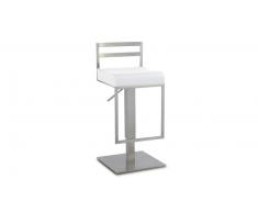 Tabouret en inox brossé hauteur assise 59/83cm Diego cuisine et bar