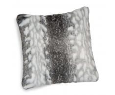 Coussin en fausse fourrure gris 45 x 45 cm LYNX