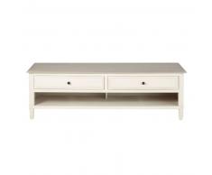 Meuble TV 2 tiroirs ivoire Camillia