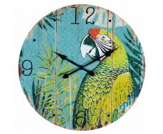 Horloge imprim&eacute;e perroquet RIO