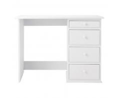 Bureau 4 tiroirs blanc Pastel