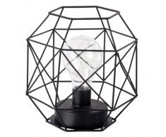 Lampe filaire en m&eacute;tal noir