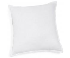Coussin en lin lavé blanc 60x60