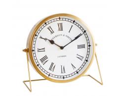 Horloge &agrave; poser en m&eacute;tal dor&eacute;