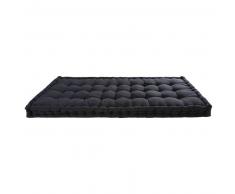 Matelas en coton gris anthracite 90x190