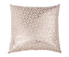 Housse de coussin taupe imprimée 40x40