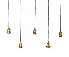 Suspension en m&eacute;tal noir et bronze