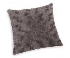 Coussin en fausse fourrure grise 45 x 45 cm CAMANN