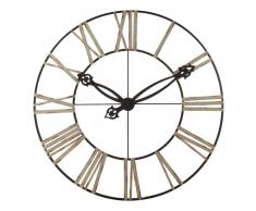 Horloge d&eacute;corative en m&eacute;tal noire D 152 cm LINCOLN