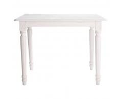 Table à manger extensible 4 à 8 personnes blanche L100/180 Louis