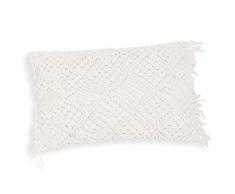 Housse de coussin en macramé écru 50x30cm MISTY