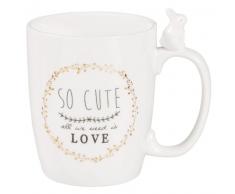 Mug en porcelaine blanche