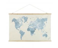 Kakemono imprimé carte du monde 130x113