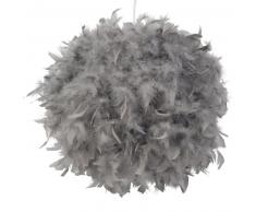 Suspension en plumes grises