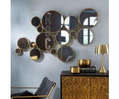 Miroir en m&eacute;tal dor&eacute; 141x83