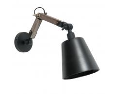 Applique indus en métal noir H 15 cm EDISON