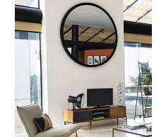 Miroir en m&eacute;tal noir STRATFORD