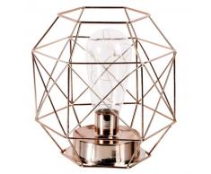 Lampe filaire en m&eacute;tal cuivr&eacute;