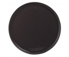 Assiette plate en faïence grise